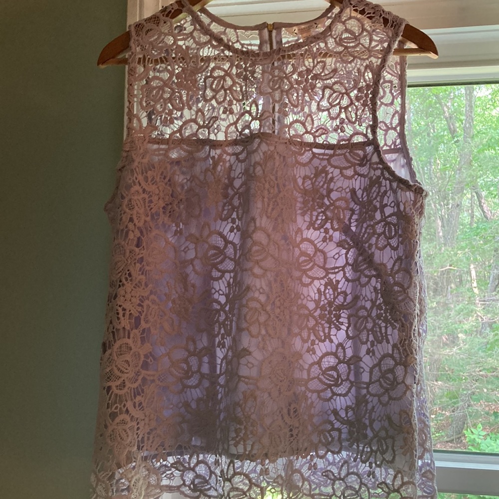 Sleeveless lace top